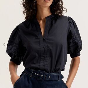 REVIEW Bowline Blouse Ink Size 10 Nwt